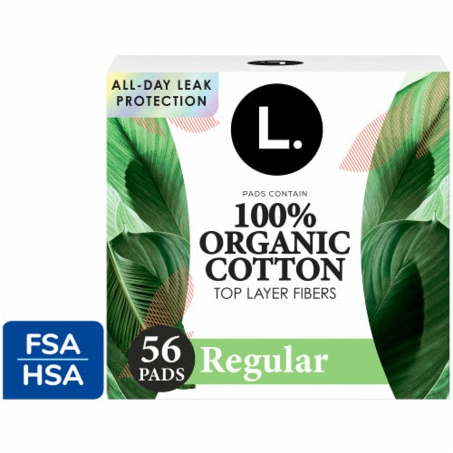L. Pads Ultra Thin Cotton Top Layer Regular 42 Count Wings