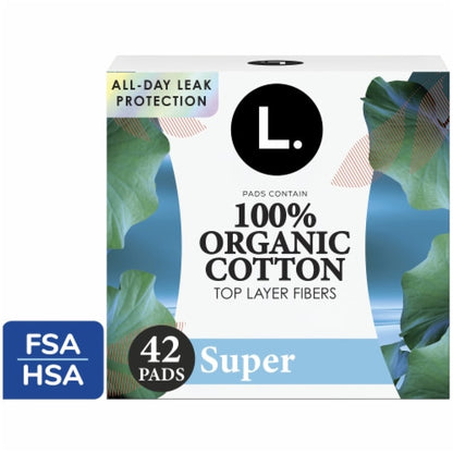 L. Pads Ultra Thin Cotton Top Layer Super 42 Count Wings