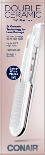CONAIR Double Ceramic Flat Iron, 1/2"