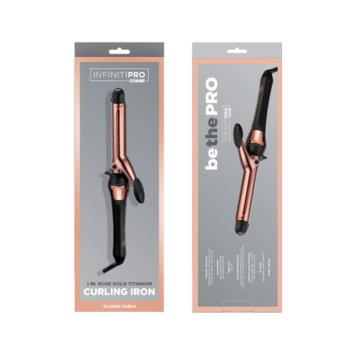 CONAIR Infinitipro Titanium Curling Iron - Rose Gold, 1.25"