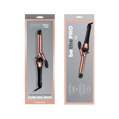 CONAIR Infinitipro Titanium Curling Iron - Rose Gold, 1.25"