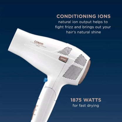CONAIR 1875 Watt Double Ceramic Hair Dryer - White