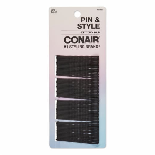 CONAIR Soft Touch Multi Pack Bobby Pins - Black, 60 count
