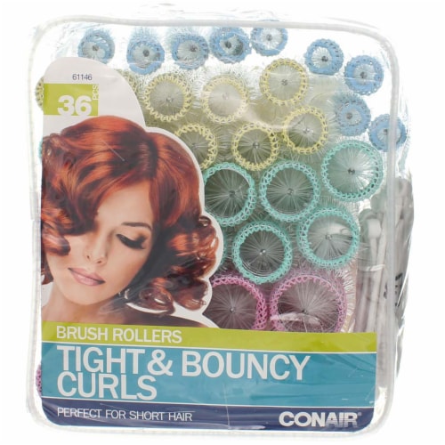CONAIR Tight & Bouncy Curls Hair Rollers, 36 count