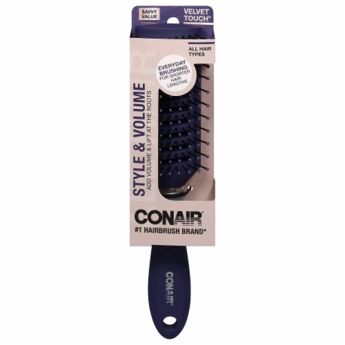 CONAIR Velvet Touch Vented Blow Dry Hairbrush -Green