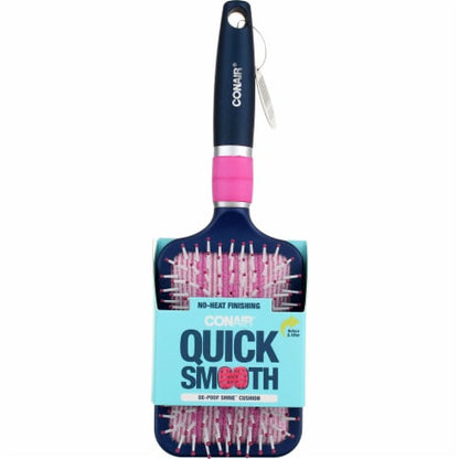 CONAIR Quick Smooth De-Poof & Shine Paddle Cushion Brush