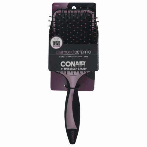 CONAIR Diamond Ceramic Detangle & Style Rectangular Paddle Hair Brush