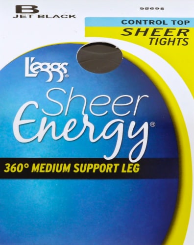 L'eggs Women S Control Top Sheer Tights - Jet Black, Size A