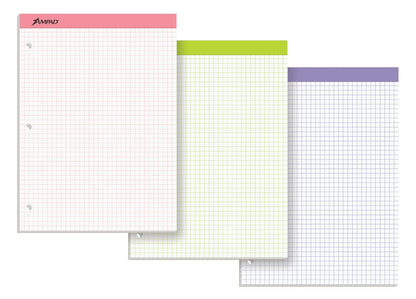 Ampad® Graph Pad, Glue Top, Graph Rule ( 4x 4), 50 Sheets