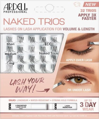 Ardell Lash Trios Individual Lashes, 32 count