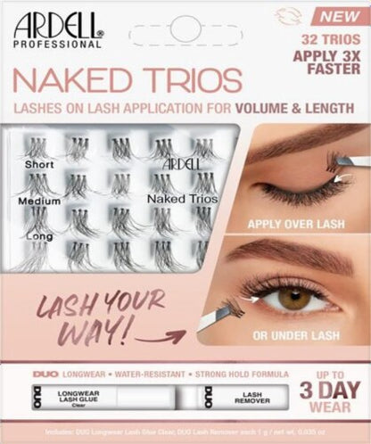 Ardell Lash Trios Individual Lashes, 32 count