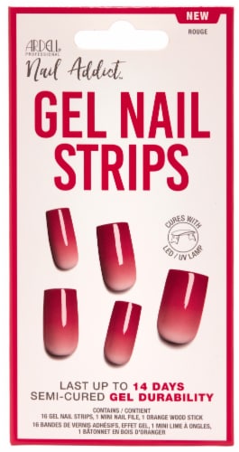 Ardell Nail Addict Gel Nail Strips Set - Rouge