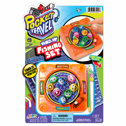 Pocket Travel Wind up Fishing Game