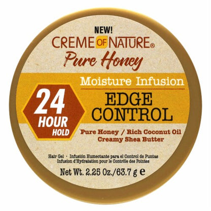 Creme Of Nature Pure Honey Edge Control Gel 2.25oz Jar