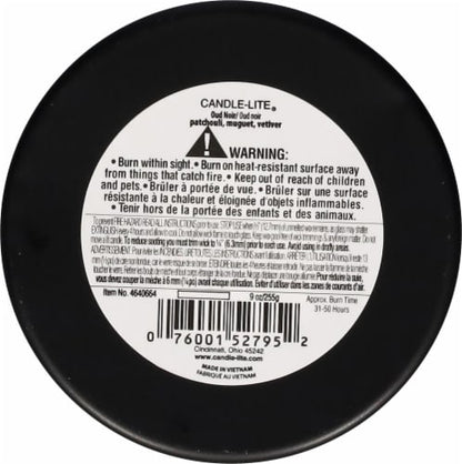 CANDLE-LITE Rugged and Refined Collection 3 Wick Jar Candle - Oud Noir