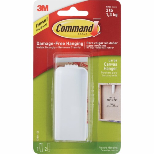 Command Universal Picture Hanger - Silver, 1 Hook + 2 Strips