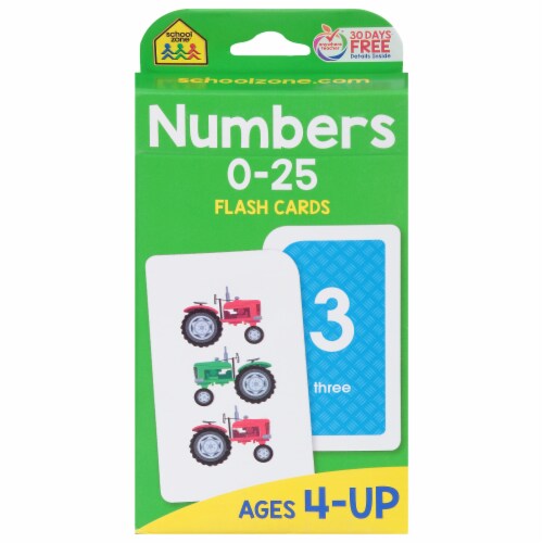 School Zone Numbers 0-25 Flash Cards