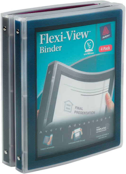 Avery 0.5" Flexi View Binder - Assorted