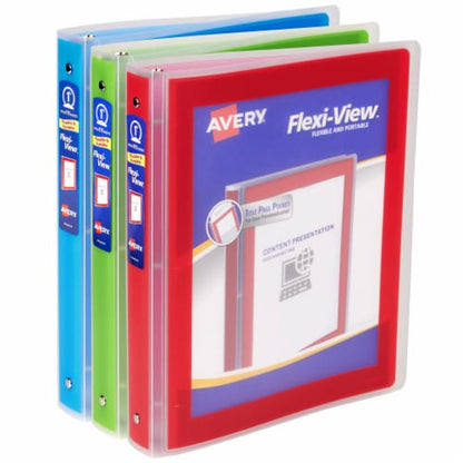Avery 1" Flexi View Binder - Assorted