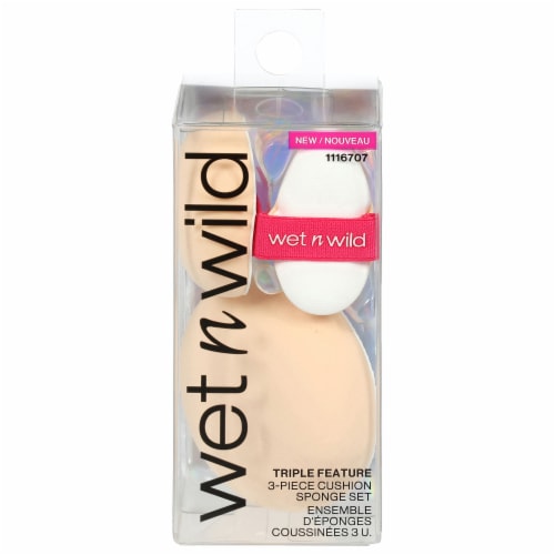 Wet n Wild Triple Feature 3-Piece Cushion Makeup Sponge Set 1116707