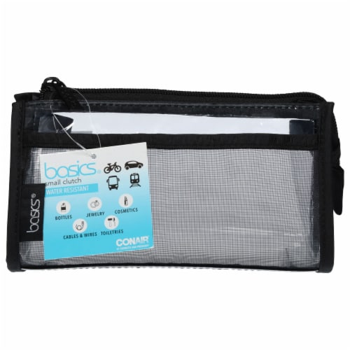 CONAIR basics PVC Small Clutch Bag - Black and Clear
