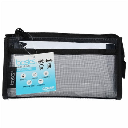 CONAIR basics PVC Small Clutch Bag - Black and Clear