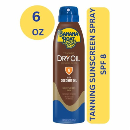 Banana Boat Spf#8 Dry Oil Spray With Coconut Oil 6oz