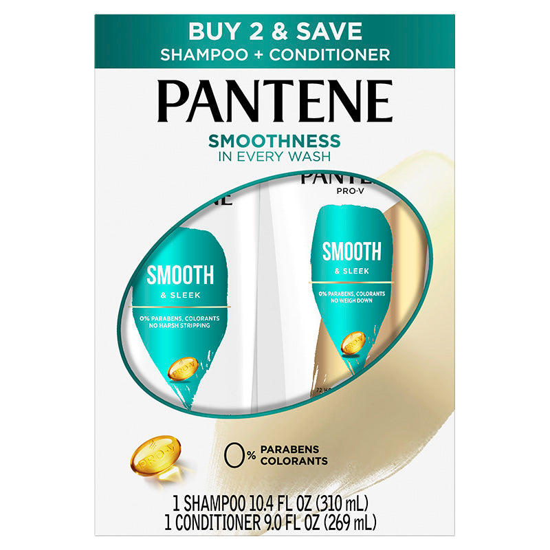 Pantene Shampoo 2-In-1 Smooth And Sleek 12oz