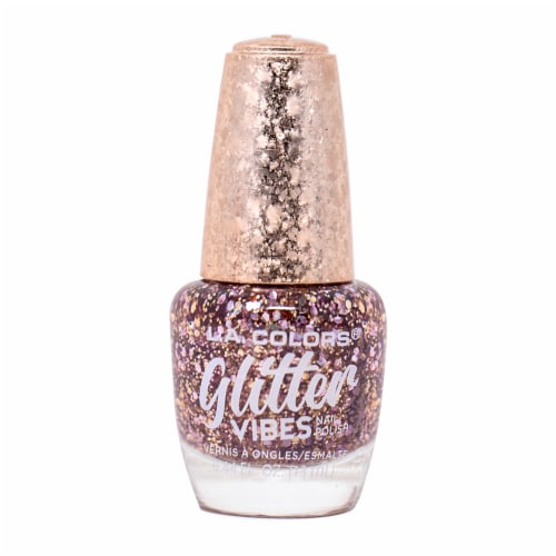 L.A. Colors Glitter Vibes Nail Polish - Pure Blush, 0.44 fl oz