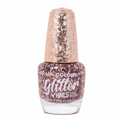 L.A. Colors Glitter Vibes Nail Polish - Pure Blush, 0.44 fl oz
