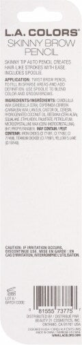 L.A. Colors Browie Wowie Skinny Brow Precise Pencil - Dark Brown