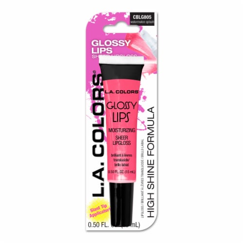 L.A. Colors Glossy Lips Sheer Lipgloss - Watermelon Splash, 0.5 fl oz
