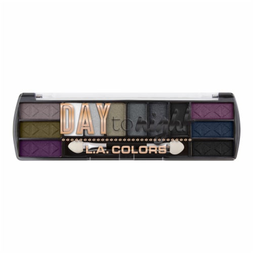 L.A. Colors Day to Night 12-Color Eyeshadow Palette - Evening