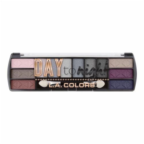 L.A. Colors Day to Night 12-Color Eyeshadow Palette - Evening