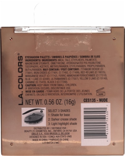 L.A. Colors Color Block 10-Color Eyeshadow Palette - Nude