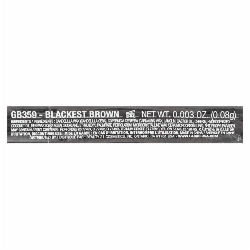 L.A. Girl Shady Slim Brow Pencil - Blackest Brown