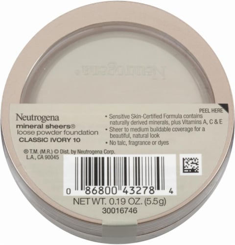 Neutrogena Mineral Sheers Powder Foundation, Classic Ivory 10, .19 oz