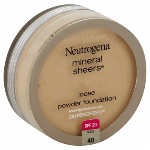 Neutrogena Mineral Sheers Oil-Free Powder Foundation, Nude 40, .34 oz
