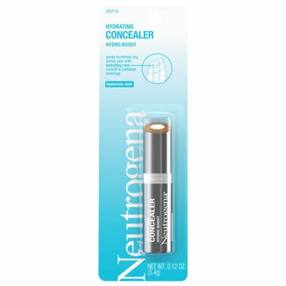 Neutrogena Hydro Boost Hydrating Concealer Stick, 50 Deep, 0.12 Oz