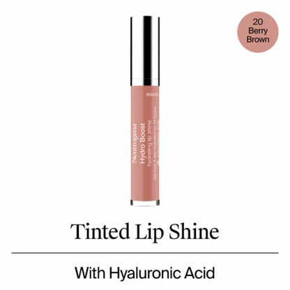 Neutrogena Hydro Boost Moisturizing Lip Gloss, 20 Berry Brown, 0.1 oz