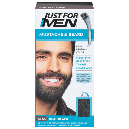 Just For Men Mustache & Beard #M-55 Real Black Color Gel