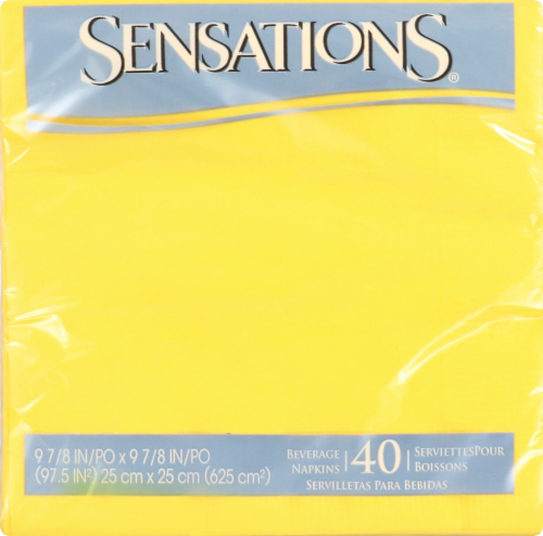 SENSATIONS Beverage Napkins - Prismatic Party, 40 count
