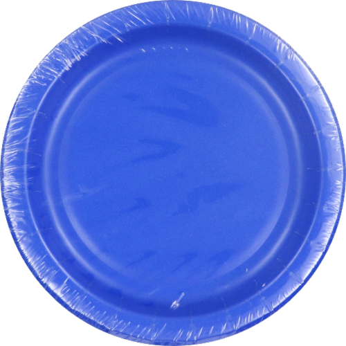 SENSATIONS Premium Paper Lunch Plates - Spa Blue, 10 count