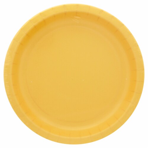 SENSATIONS Premium Paper Lunch Plates - Soft Yellow, 10 count