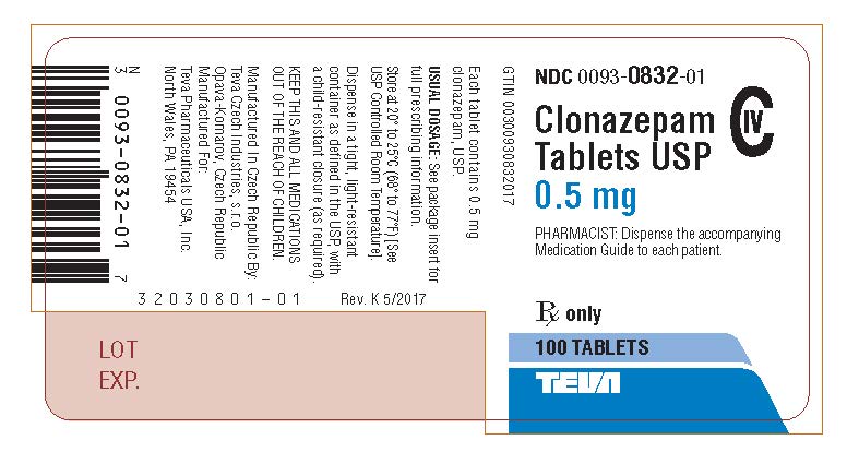 CLONAZEPAM TB 0.5MG 100        C4