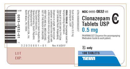 CLONAZEPAM TB 0.5MG 100        C4