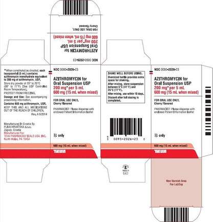 AZITHROMYCIN PT 200MG/5ML 15ML