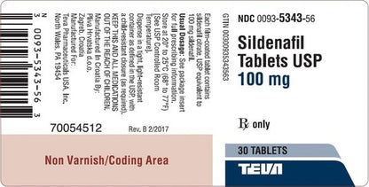SILDENAFIL CITRATE TB 100MG 30
