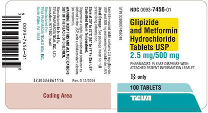 GLIPIZIDE/MET TB 2.5-250MG 100