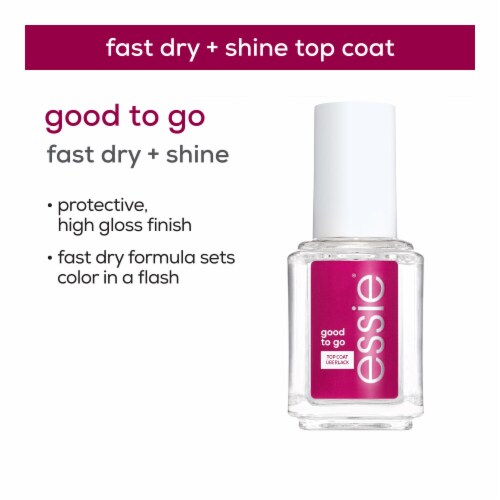 essie Salon-Quality Vegan Nail Polish, Good To Go Top Coat, 0.46 fl oz